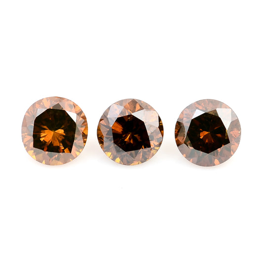 0.50 Red Diamond Round Loose Gemstone