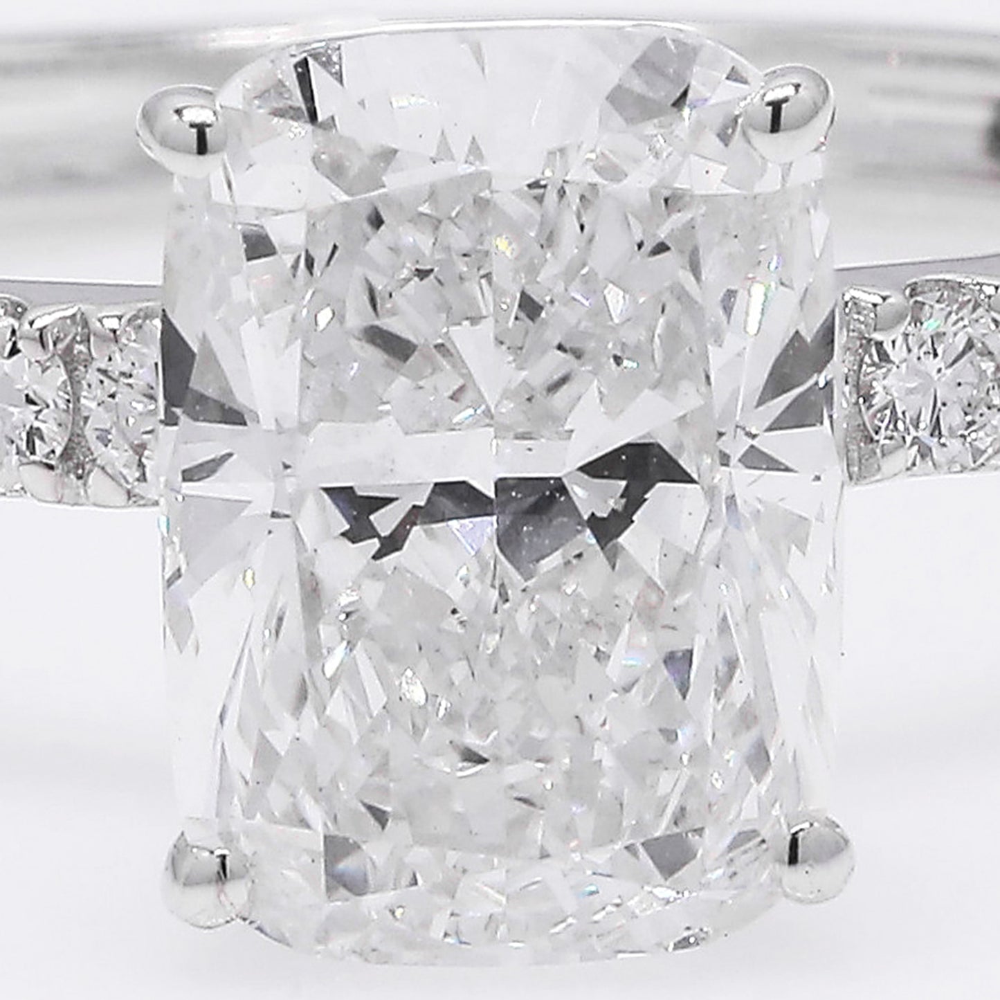 2.16 Ct Cushion Modified Brilliant Lab Grown Diamond 14K Gold Ring