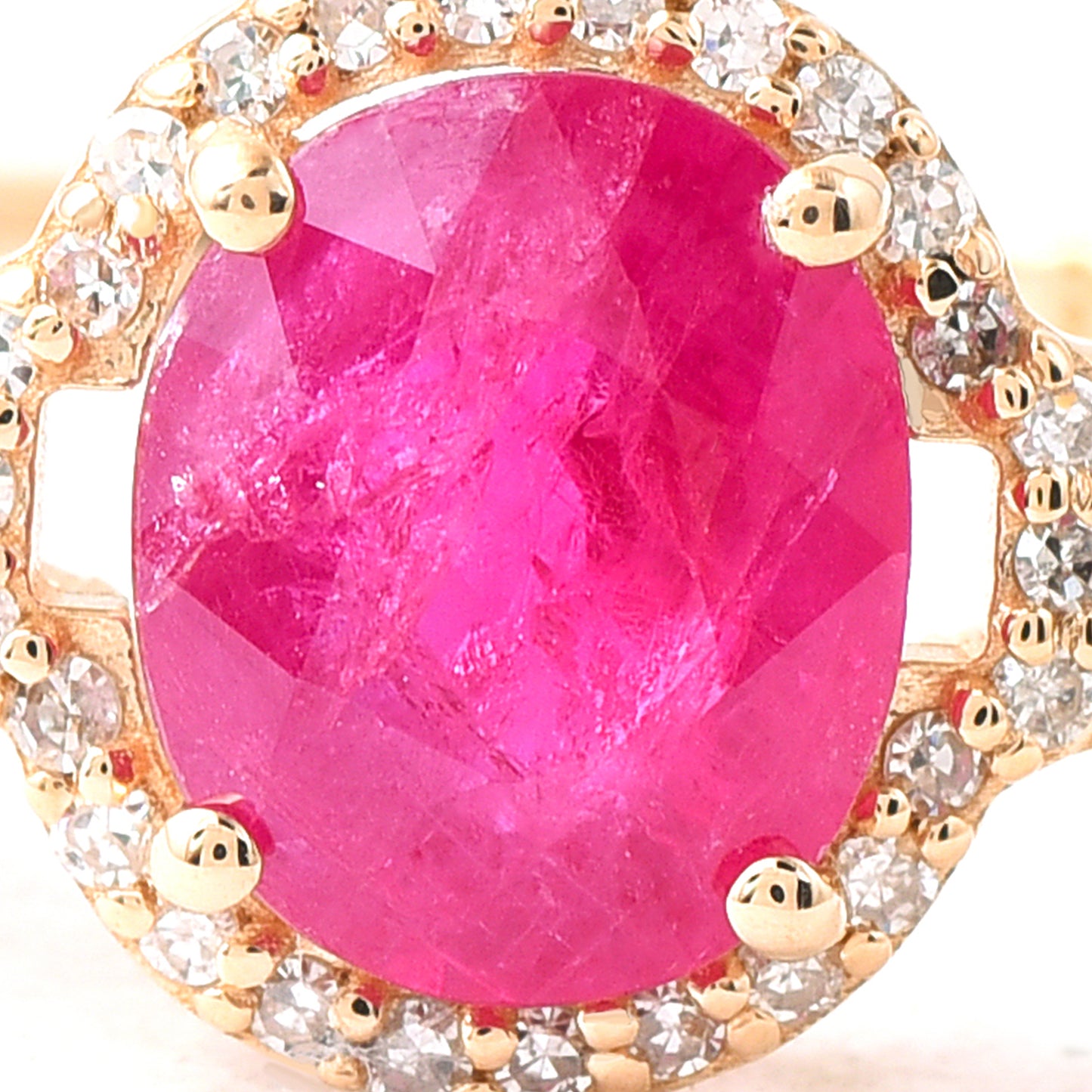 1.63 Ct Oval Ruby 14K Gold Ring