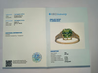 2.41 Ct Octagon Natural Eridot 14K Gold Ring