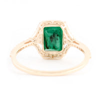 1.95 Ct Emerald Cut Natural Beryl Emerald 14K Gold Ring