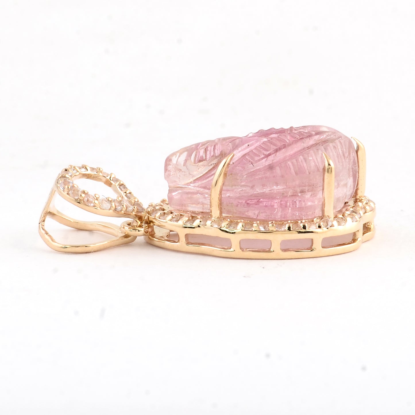 3.37 Ct Fancy Tourmaline 14K Gold Pendant