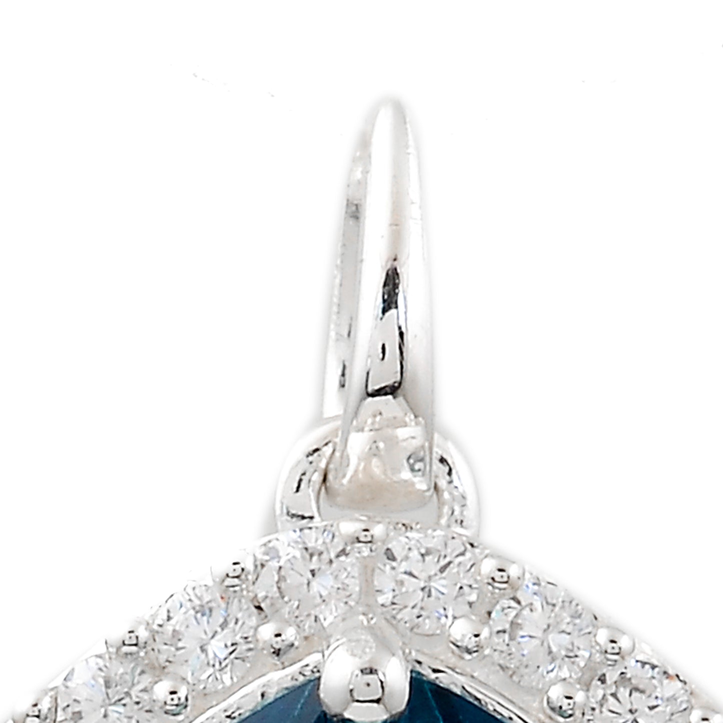 8.47 Ct Cushion Lbt Color Topaz, Cubic Zirconia, 925 Sterling Silver Pendant