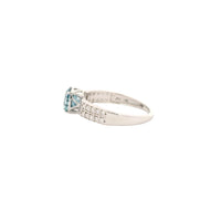 1.54 Carats Blue Lab Grown Diamond 14K Gold Ring