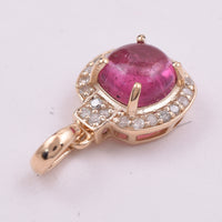 1.09 Ct Cushion Tourmaline 9K Gold Pendant