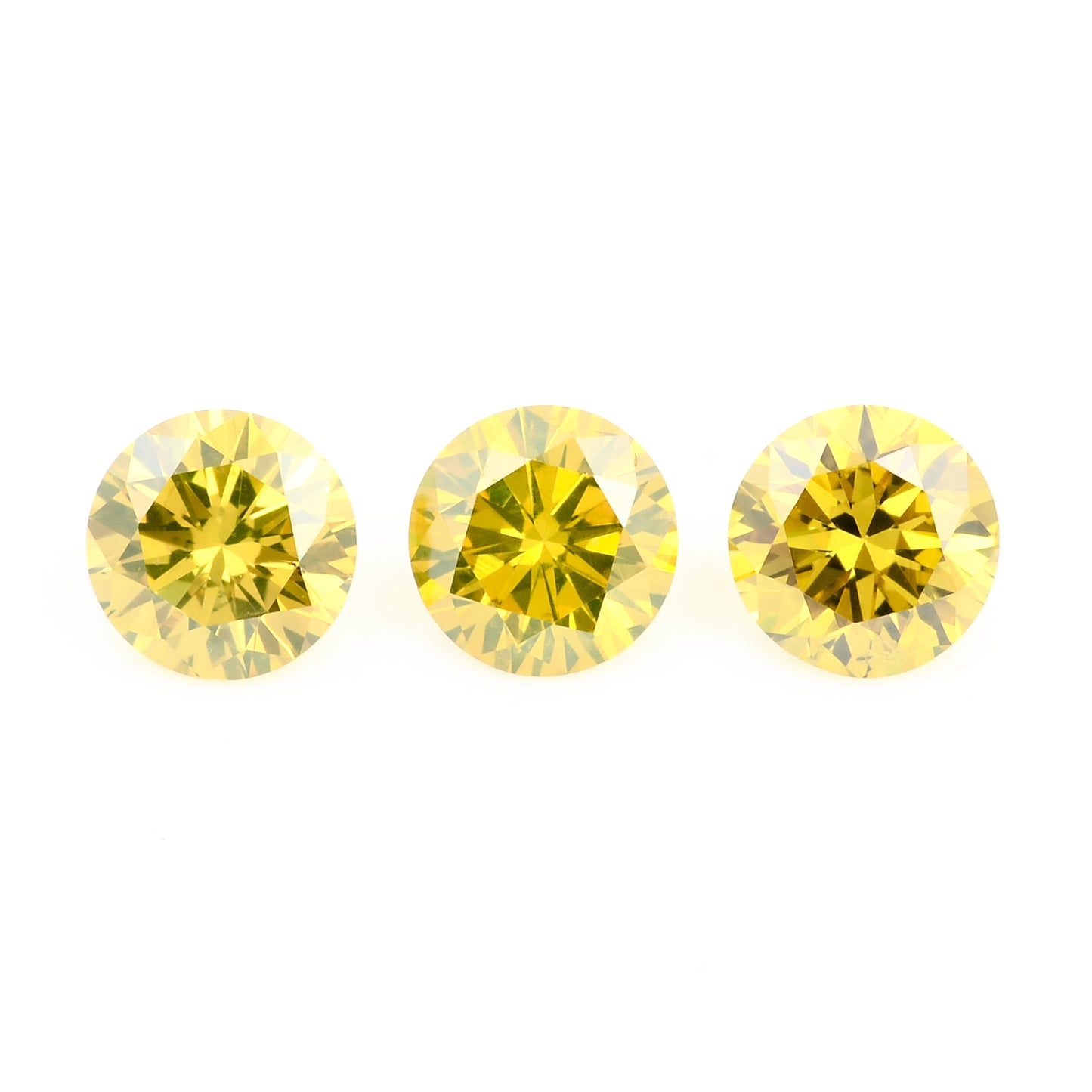0.54 Yellow Diamond Round Loose Gemstone