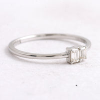 0.19 Ct Octagon Diamond 950 Platinum Ring