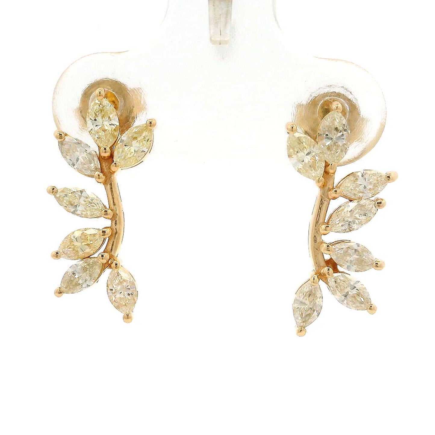 1.00 Ct Marquise Diamond 14K Gold Earrings