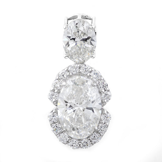 3.45 Carats Lab Grown Diamond 14K Gold Pendant