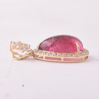 5.58 Ct Pear Tourmaline 9K Gold Pendant