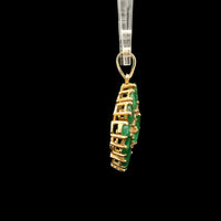 2.49 Ct Square Emerald 14K Gold Pendant
