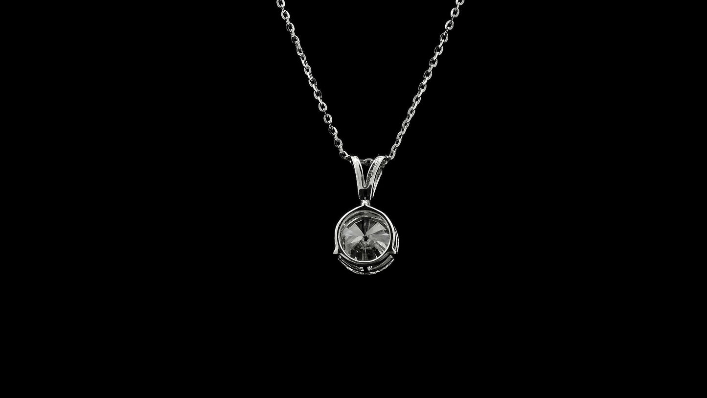1.49 Ct Round Lab Grown Diamond 14K Gold Pendant