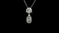 3.62 Carats Lab Grown Diamond 14K Gold Pendant