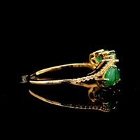 1.03 Ct Pear Emerald 14K Gold Ring
