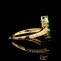 1.09 Ct Octagon Emerald 14K Gold Ring