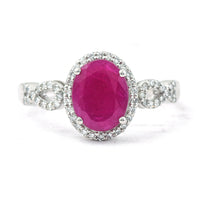 1.55 Ct Oval Mixed Cut Natural Ruby 950 Platinum Ring