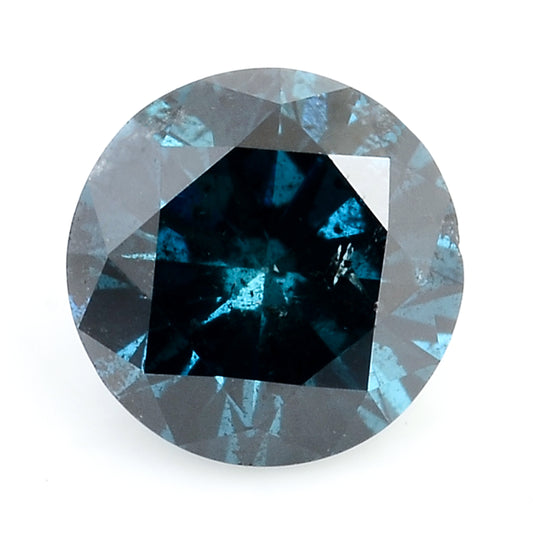0.41 Blue Diamond Round Loose Gemstone