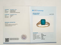1.91 Ct Octagon Step Cut Natural Emerald 14K Gold Ring