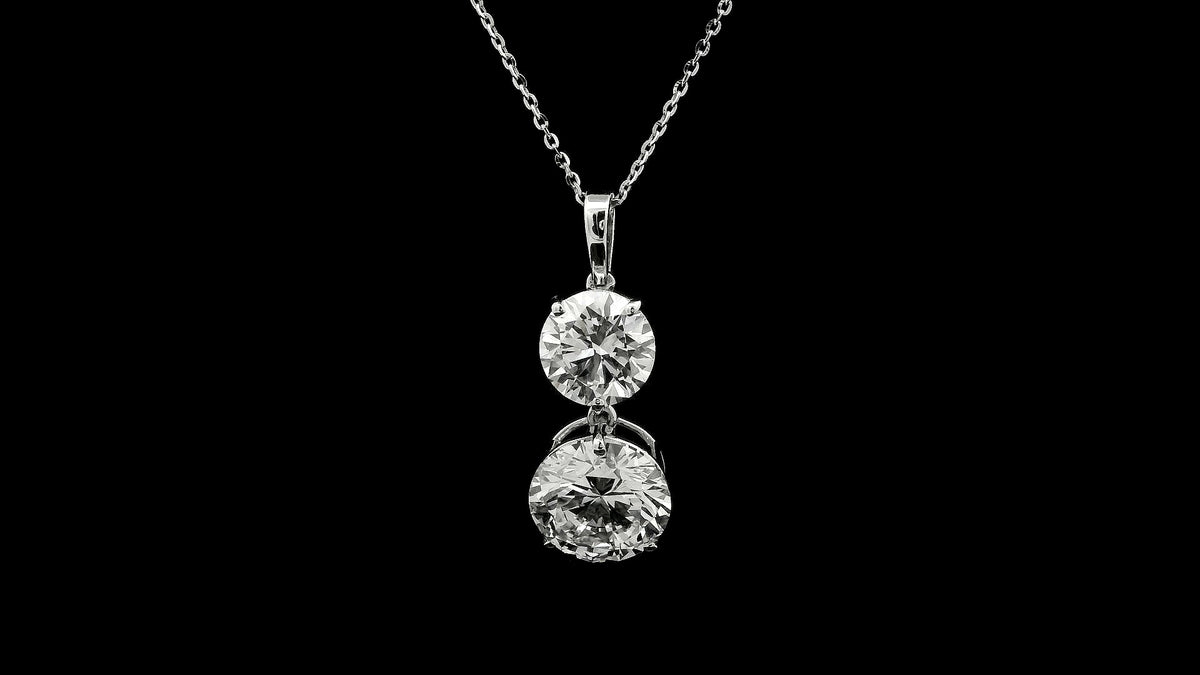 4.79 Ct Round Lab Grown Diamond 14K Gold Pendant