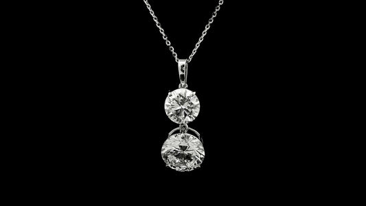 4.79 Ct Round Lab Grown Diamond 14K Gold Pendant