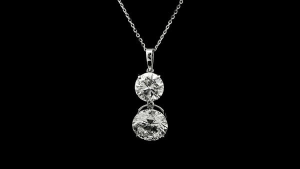 4.79 Ct Round Lab Grown Diamond 14K Gold Pendant