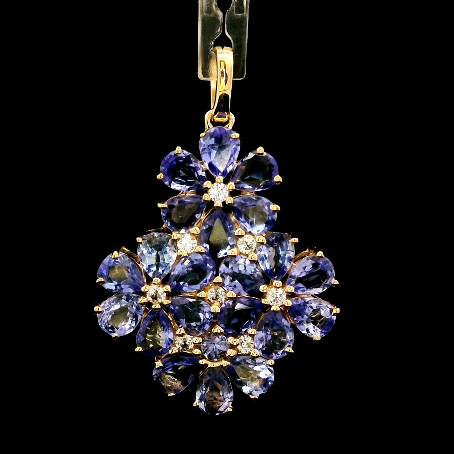 3.10 Ct Pear Tanzanite 14K Gold Pendant