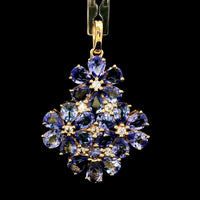 3.10 Ct Pear Tanzanite 14K Gold Pendant