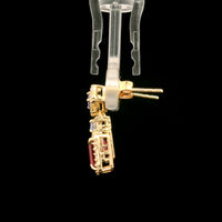1.39 Ct Octagon Tourmaline 14K Gold Earrings