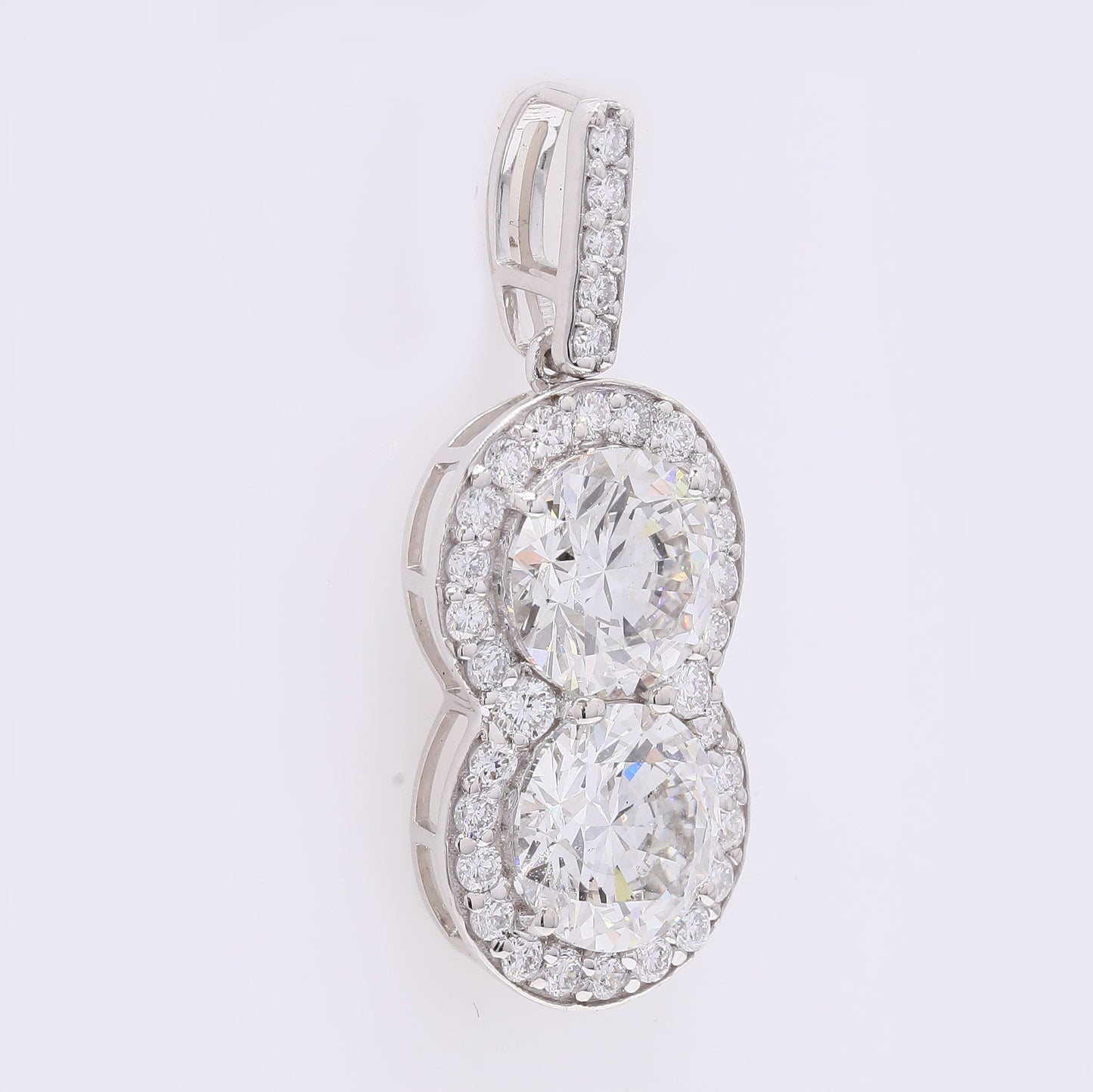 3.72 Carats Lab Grown Diamond 14K Gold Pendant