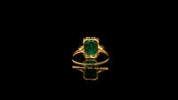 2.63 Ct Octagon Natural Emerald 14K Gold Ring