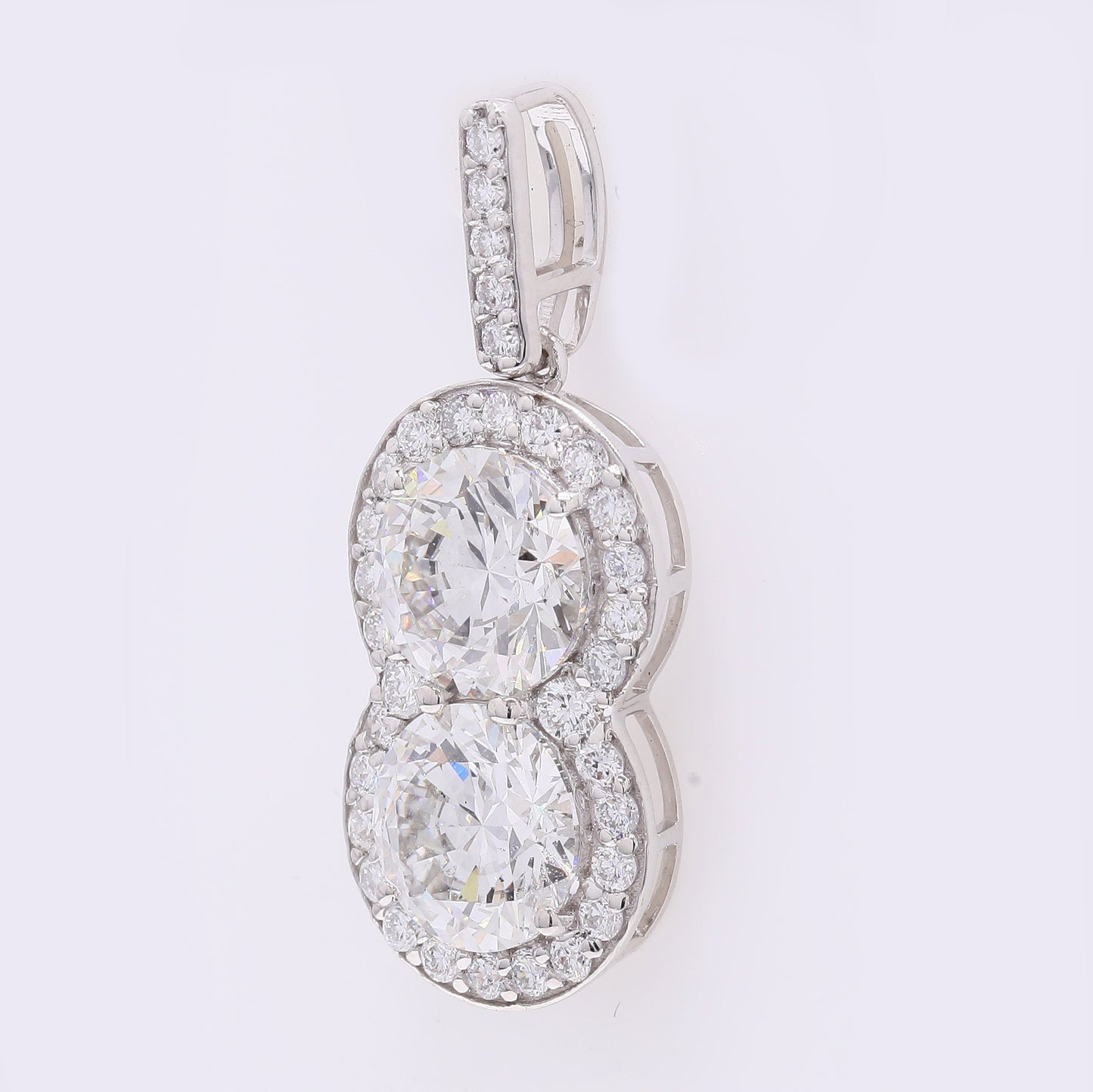 3.72 Carats Lab Grown Diamond 14K Gold Pendant