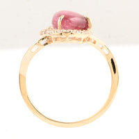 2.54 Ct Heart Tourmaline 14K Gold Ring