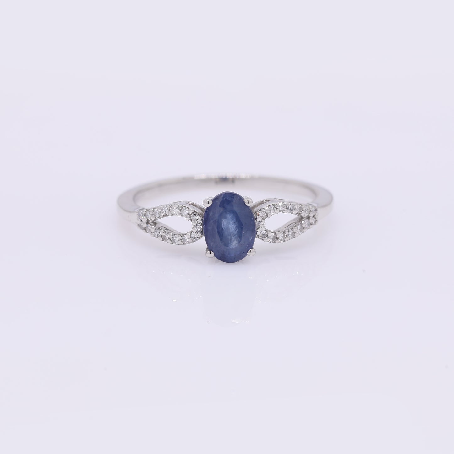 1.12 Ct Oval Mixed Cut Natural Sapphire 950 Platinum Ring
