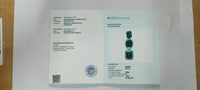 5.06 Ct Octagon Step Cut, Cushion Mixed Cut Natural Emerald 14K Gold Pendant