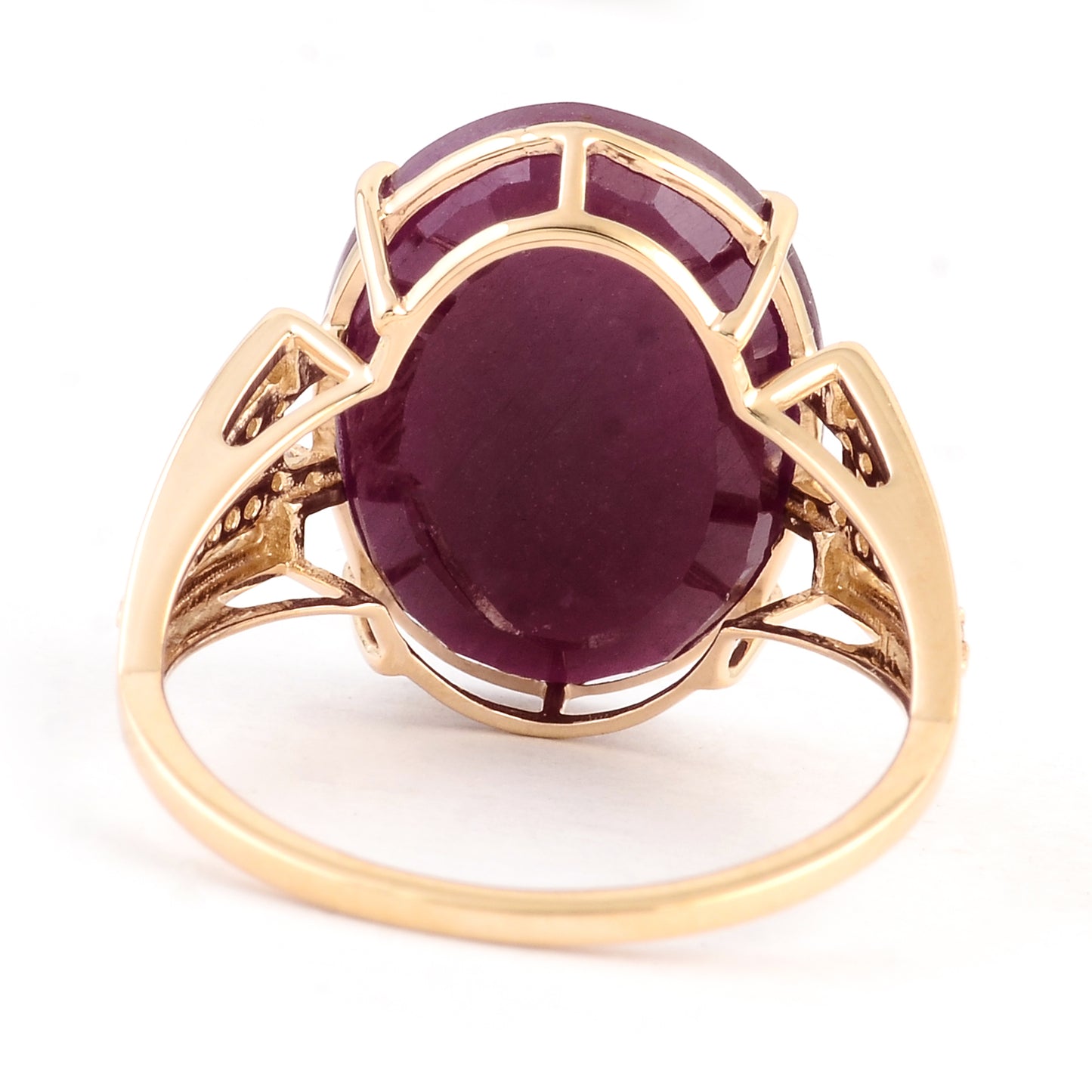 9.32 Ct Oval Mixed Cut Natural Corundum Ruby 14K Gold Ring