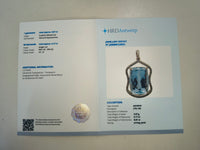8.98 Ct Cushion Natural Aquamarine 14K Gold Pendant