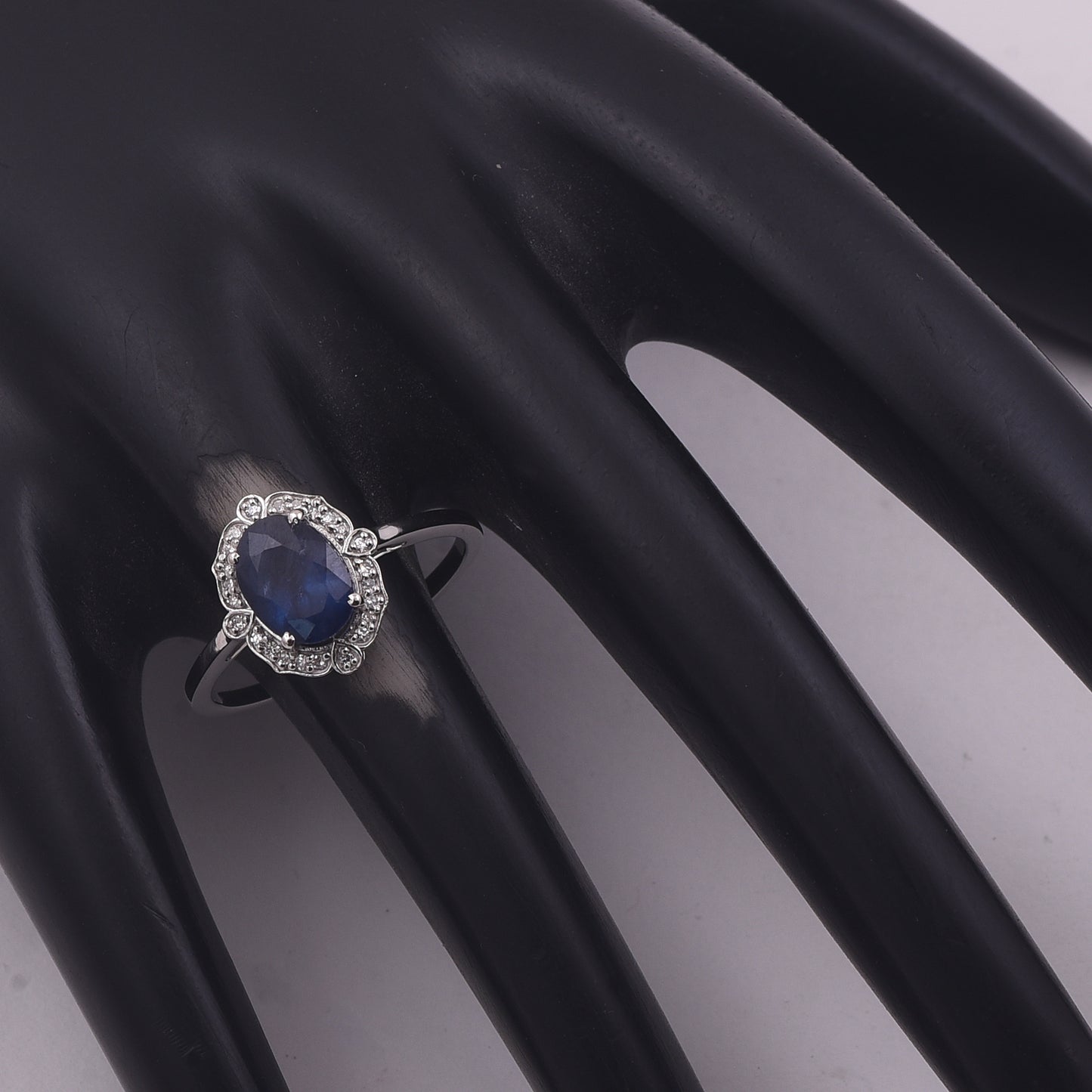 1.79 Ct Oval Mixed Cut Natural Sapphire 950 Platinum Ring