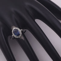 1.79 Ct Oval Mixed Cut Natural Sapphire 950 Platinum Ring