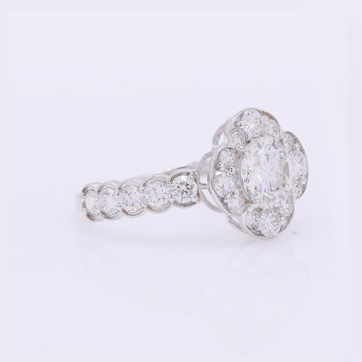 1.90 Carats Lab Grown Diamond 14K Gold Ring