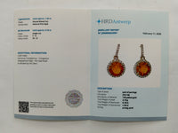 1.73 Ct Round Mixed Cut Natural Fire Opal 14K Gold Earrings