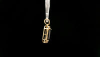 3.92 Ct Octagon Natural Sapphire 14K Gold Pendant