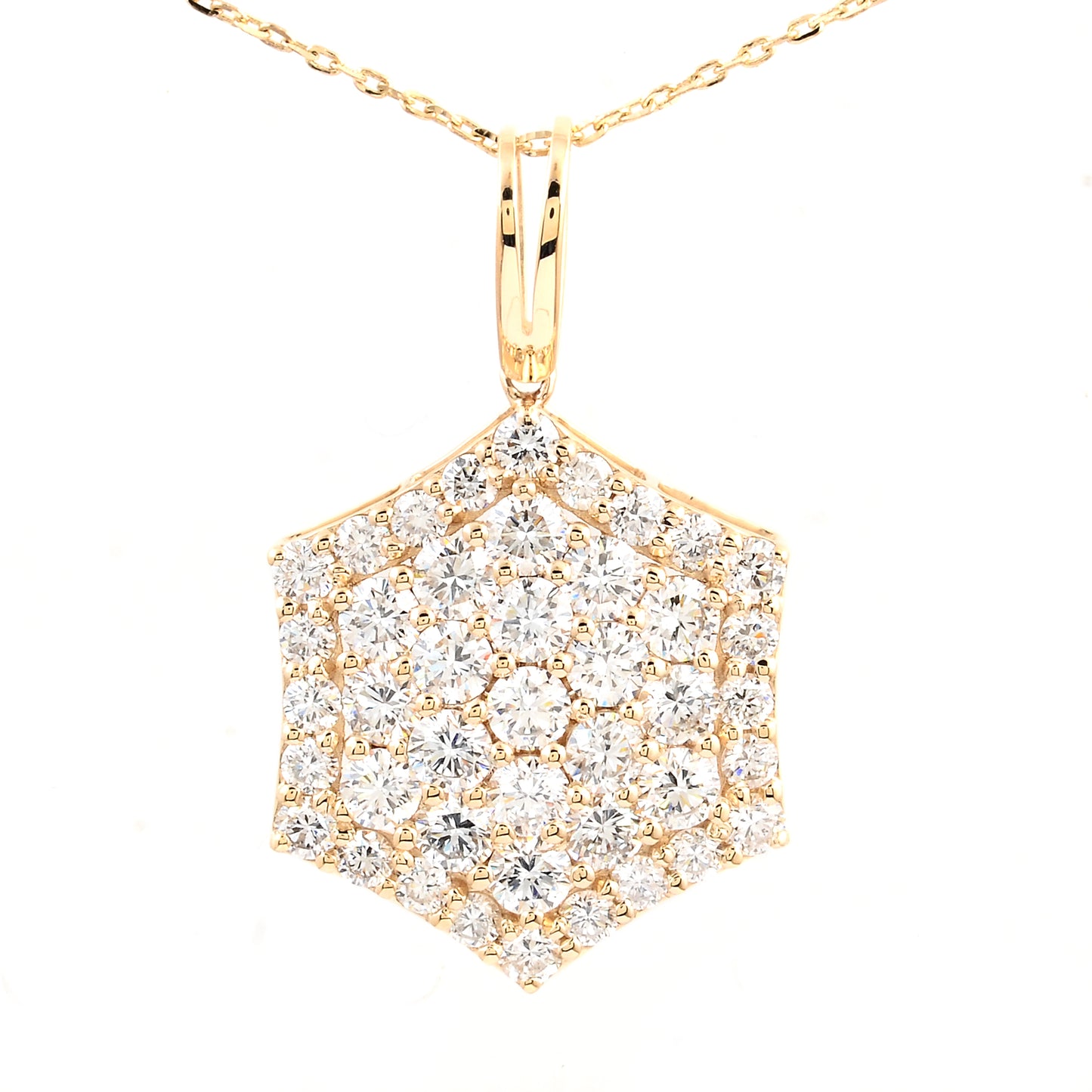2.05 Carats Lab Grown Diamond 14K Gold Pendant