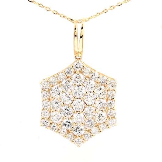 2.05 Carats Lab Grown Diamond 14K Gold Pendant