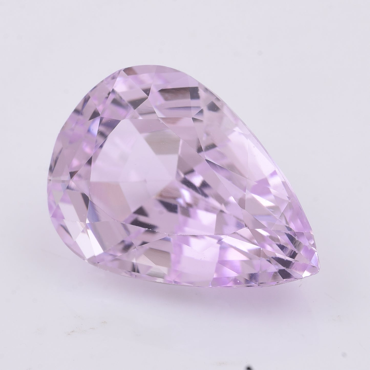 22.47 Natural Spodumene Kunzite Pear Mixed Cut Gemstone