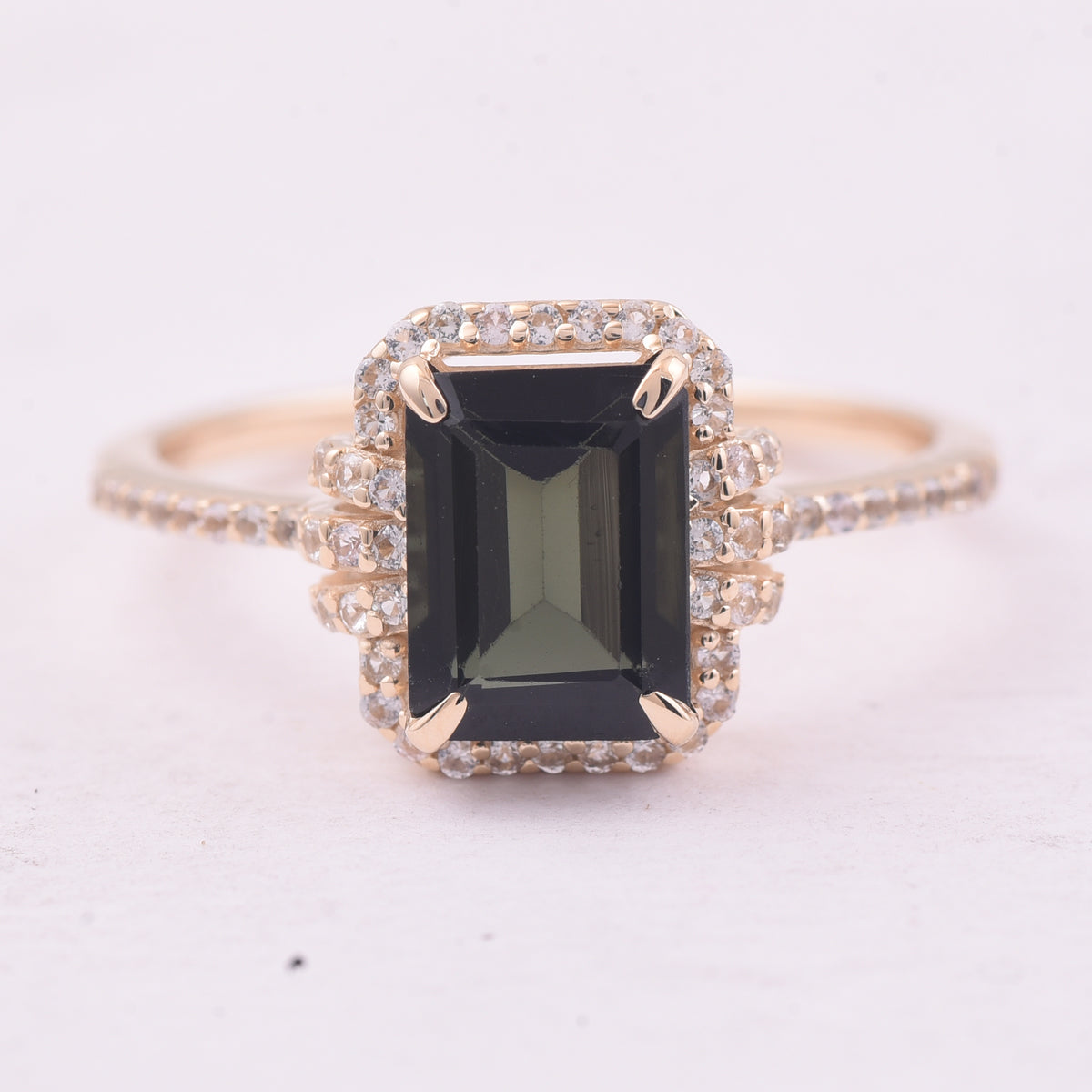 1.71 Ct Octagon Tourmaline 9K Gold Ring