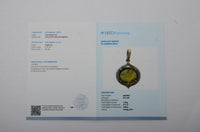 3.09 Ct Oval Mixed Cut Natural Bi Coloured Sapphire 14K Gold Pendant