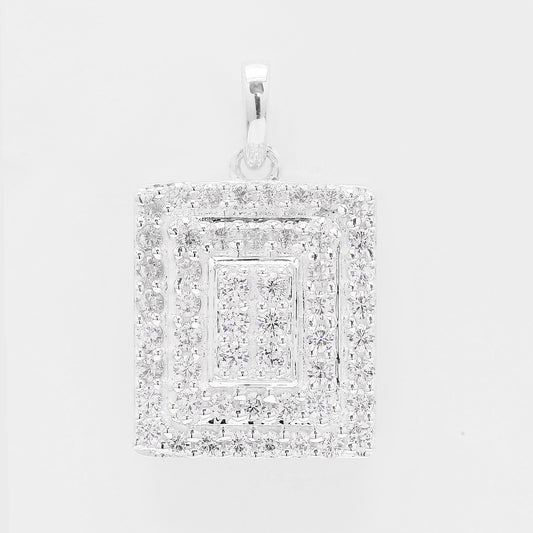 1.69 Ct Round Cubic Zirconia 925 Silver Pendant