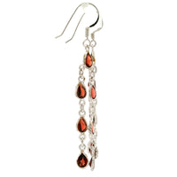 10.80 Ct Garnet 925 Sterling Silver Earrings