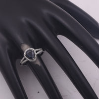 1.34 Ct Pear Mixed Cut Natural Sapphire 950 Platinum Ring