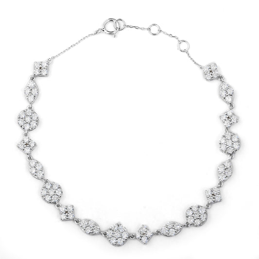2.33 Carats Lab Grown Diamond 14K Gold Bracelet